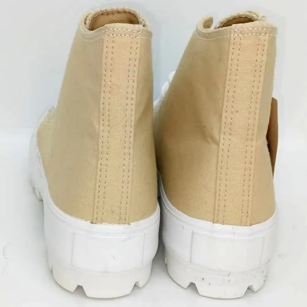 Sincerely Jules Womens New w/Tags Beige Hi-Top Platform Sneakers - Size 9.5